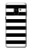 S1596 Black and White Striped Etui Coque Housse pour Samsung Galaxy A8 (2018)