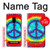 S1870 Tie Dye Paix Etui Coque Housse pour Samsung Galaxy A8 (2018)