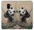 S2210 Panda Fluffy Art Painting Etui Coque Housse pour Samsung Galaxy A8 (2018)