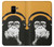S2324 Funny Monkey with Headphone Pop Music Etui Coque Housse pour Samsung Galaxy A8 (2018)
