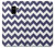 S2345 Navy Blue Shavron Zig Zag Pattern Etui Coque Housse pour Samsung Galaxy A8 (2018)