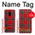 S2374 Motif Tartan Rouge Etui Coque Housse pour Samsung Galaxy A8 (2018)