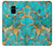 S2906 Aqua Turquoise Stone Etui Coque Housse pour Samsung Galaxy A8 (2018)