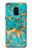 S2906 Aqua Turquoise Stone Etui Coque Housse pour Samsung Galaxy A8 (2018)