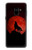 S2955 Wolf Howling Red Moon Etui Coque Housse pour Samsung Galaxy A8 (2018)