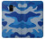 S2958 Army Blue Camo Camouflage Etui Coque Housse pour Samsung Galaxy A8 (2018)