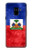 S3022 Haiti Flag Etui Coque Housse pour Samsung Galaxy A8 (2018)