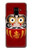S3023 Japan Good Luck Daruma Doll Etui Coque Housse pour Samsung Galaxy A8 (2018)