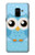 S3029 Cute Blue Owl Etui Coque Housse pour Samsung Galaxy A8 (2018)