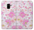 S3036 Pink Sweet Flower Flora Etui Coque Housse pour Samsung Galaxy A8 (2018)