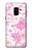 S3036 Pink Sweet Flower Flora Etui Coque Housse pour Samsung Galaxy A8 (2018)