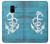 S3053 Marine Anchor Blue Etui Coque Housse pour Samsung Galaxy A8 (2018)
