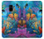 S3227 Underwater World Cartoon Etui Coque Housse pour Samsung Galaxy A8 (2018)