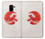 S3237 Waves Japan Flag Etui Coque Housse pour Samsung Galaxy A8 (2018)