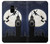 S3249 Peter Pan Fly Full Moon Night Etui Coque Housse pour Samsung Galaxy A8 (2018)