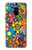 S3281 Colorful Hippie Flowers Pattern Etui Coque Housse pour Samsung Galaxy A8 (2018)