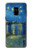 S3336 Van Gogh Starry Night Over the Rhone Etui Coque Housse pour Samsung Galaxy A8 (2018)