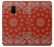 S3355 Bandana Red Pattern Etui Coque Housse pour Samsung Galaxy A8 (2018)