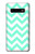 S1723 Mint Chevron Zigzag Etui Coque Housse pour Samsung Galaxy S10 Plus