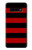 S2638 Black and Red Striped Etui Coque Housse pour Samsung Galaxy S10 Plus