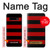 S2638 Noir et Rouge rayé Etui Coque Housse pour Samsung Galaxy S10