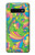 S3273 Flower Line Art Pattern Etui Coque Housse pour Samsung Galaxy S10