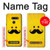 S1145 Soleil jaune Mustache Etui Coque Housse pour LG G8 ThinQ