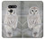 S1566 Snowy Owl White Owl Etui Coque Housse pour LG G8 ThinQ