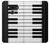 S3078 Black and White Piano Keyboard Etui Coque Housse pour LG G8 ThinQ
