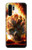 S0863 Hell Fire Skull Etui Coque Housse pour Huawei P30 Pro
