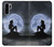 S2668 Mermaid Silhouette Moon Night Etui Coque Housse pour Huawei P30 Pro