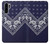 S3357 Navy Blue Bandana Pattern Etui Coque Housse pour Huawei P30 Pro