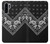 S3363 Bandana Black Pattern Etui Coque Housse pour Huawei P30 Pro
