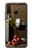 S1316 Grapes Bottle and Glass of Red Wine Etui Coque Housse pour Huawei P30 lite