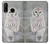 S1566 Snowy Owl White Owl Etui Coque Housse pour Huawei P30 lite