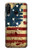 S2349 Old American Flag Etui Coque Housse pour Huawei P30 lite