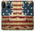 S2349 Old American Flag Etui Coque Housse pour Huawei P30 lite