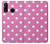 S2358 Pink Polka Dots Etui Coque Housse pour Huawei P30 lite