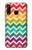 S2362 Rainbow Colorful Shavron Zig Zag Pattern Etui Coque Housse pour Huawei P30 lite