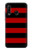 S2638 Black and Red Striped Etui Coque Housse pour Huawei P30 lite