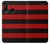 S2638 Black and Red Striped Etui Coque Housse pour Huawei P30 lite