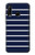 S2767 Navy White Striped Etui Coque Housse pour Huawei P30 lite