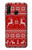 S2835 Christmas Reindeer Knitted Pattern Etui Coque Housse pour Huawei P30 lite