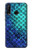 S3047 Green Mermaid Fish Scale Etui Coque Housse pour Huawei P30 lite