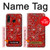 S3354 Rouge classique Bandana Etui Coque Housse pour Huawei P30 lite