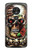 S0753 Skull Wing Rose Punk Etui Coque Housse pour Motorola Moto G7 Play