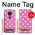 S2358 Rose à pois Etui Coque Housse pour Motorola Moto G7 Play