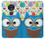 S2521 Cute Nerd Owl Cartoon Etui Coque Housse pour Motorola Moto G7 Play
