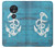 S3053 Marine Anchor Blue Etui Coque Housse pour Motorola Moto G7 Play