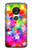 S3292 Colourful Disco Star Etui Coque Housse pour Motorola Moto G7 Play